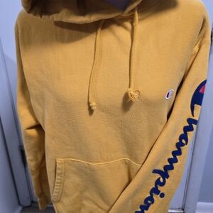 Champion Reverse Weave Hoodie with Logo Sleeve Size Medium